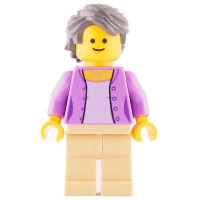 Figurine Medium Lavender Torso, Tan Legs, Dark Bluish Gray Hair du set 10255