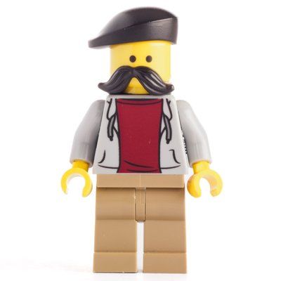 Figurine Light Bluish Grey Torso, Dark Tan Legs, Mustache, Barrett du set 10255