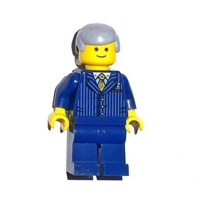 Figurine Dark Blue Torso, Suit, Dark Blue Legs, Light BLuish Grey Hair du set 10224