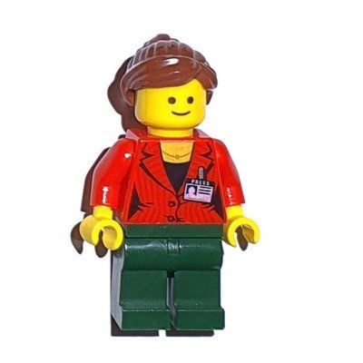 Figurine Red Torso, Dark Green Legs, Reddish Brown Hair du set 10224