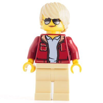 Figurine Dark Red Torso, Tan Legs, Tan Hair du set 10264