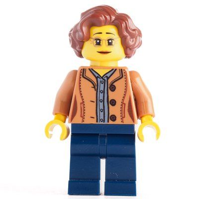 Figurine Medium Nougat Torso, Dark Blue Legs, Reddish Brown Hair du set 10270
