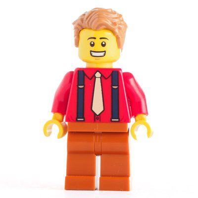 Figurine Red Torso, Dark Orange Legs, Medium Nougat Hair du set 10270