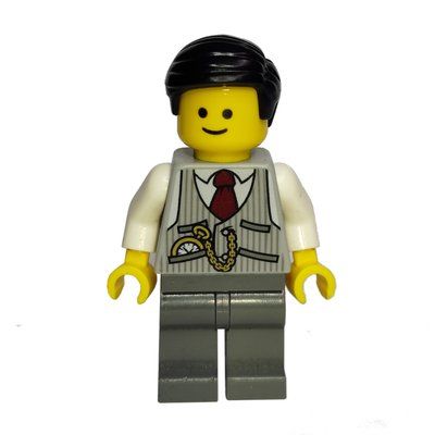 Figurine Light Bluish Grey Torso Jacket, Dark BLuish Grey Legs, Black Hair du set 10251