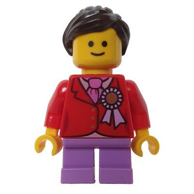 Figurine Kid, Red Torso, Medium Lavender Legs, Dark Brown Hair du set 10251
