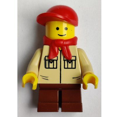 Minifigurka Kid, Tan Torso, Reddish Brown Legs, Red Cap, Bandana z zestawu 10185