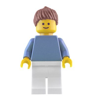 Figurine Sand Blue Torso, White Legs, Reddish Brown Hair du set 10197