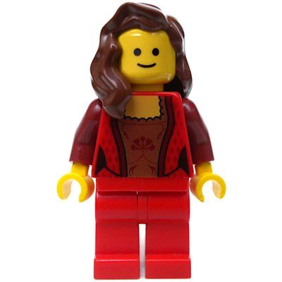 Figurine Red Torso, Red Legs, Reddish Brown Hair du set 10232