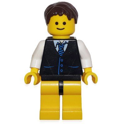 Figurine Black Torso Jacket, Yellow Legs, Black Hair du set 10211