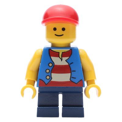 Figurine Kid, Blue Torso, Dark Blue Legs, Red Cap du set 10211