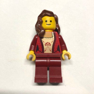 Figurine Red Torso, Dark Red Legs, Reddish Brown Hair du set 10218