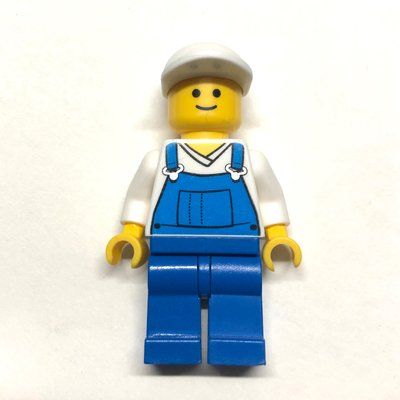 Figurine White Torso, Blue Overall, White Cap du set 10218