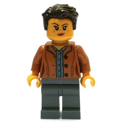 Figurine Medium Nougat Torso, Dark Bluish Grey Legs, Dark Brown Hair du set 21318