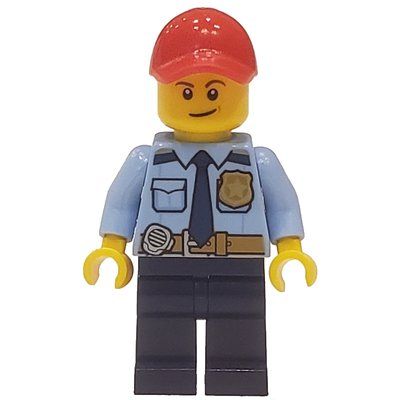 Minifigure Police - Bright Light Blue Shirt, Dark Blue Legs from set 40347