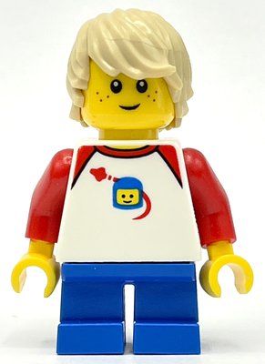 Figurine Kid, White Torso, Blue Legs, Tan Hair du set 40346