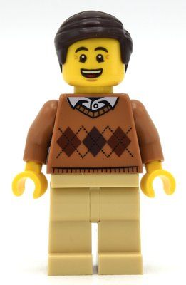 Figurine Medium Nougat Torso, Tan Legs, Dark Brown Hair du set 40346