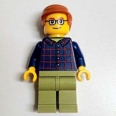 Figurine Dark Blue Torso, Olive Green Legs, Dark Orange Hair du set 4000014