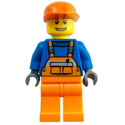 Figurine Blue Torso, Orange Overall, Orange Cap du set 10659
