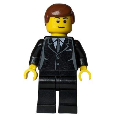 Figurine Black Torso Suit, Black Legs, Reddish Brown Hair du set 10659
