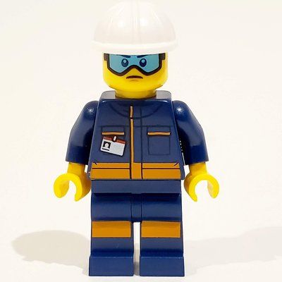 Figurine Technician - Dark Blue Torso, Dark Blue Legs, White Helmet du set 40345