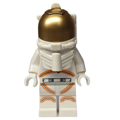 Figurine Astronaut, Woman, White Torso and Legs, Orange Trim du set 60226