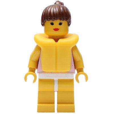Figurine Res-Q Woman, Pink Swimsuit, Yellow Life Vest du set 2962