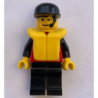 Figurine Marine Explorer, Red Shirt with Divers Logo, Black Cap, Yellow Life Vest, Headset du set 6441