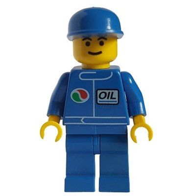 Figurine Racer, Blue Jacket with Octan Logo, Blue Legs, Blue Cap du set 3439