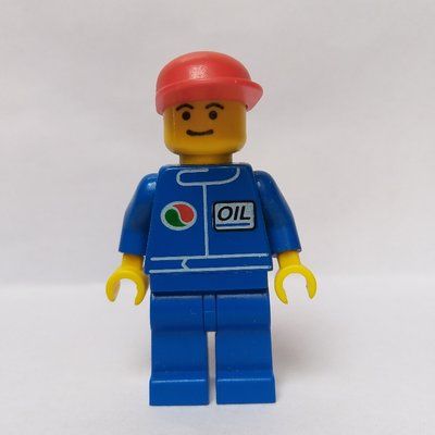 Figurine Racer, Blue Jacket with Octan Logo, Blue Legs, Red Cap du set 6426