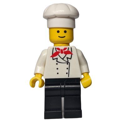 Figurine Chef, Red Neckerchief, Black Legs (3626b Head) du set 10041