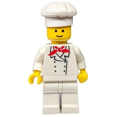 Figurine Chef, Red Neckerchief, White Legs (3626b Head) du set 10037