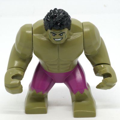 Figurine Hulk (Big Fig), Black Hair, Magenta Pants du set 76152