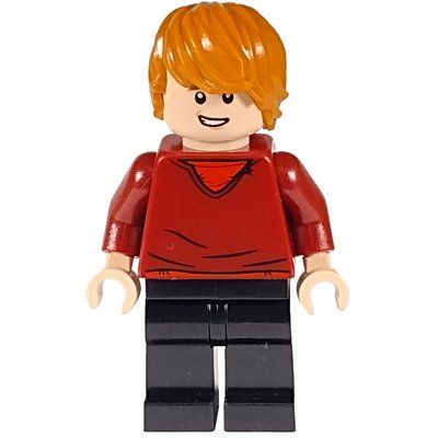 Figurine Ron Weasley, Dark Red Sweater over Red Shirt, Black Legs du set 75980