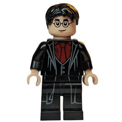Figurine Harry Potter, Long Robes with Pleats over Dark Red Shirt and Tie du set 75969