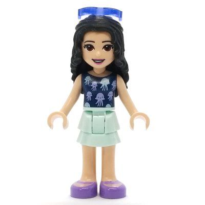 Figurine Emma - Dark Blue Top, Light Aqua Skirt, Glasses du set 41433