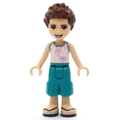 Figurine Ethan - White Shirt, Dark Turquoise Trousers, Reddish Brown Hair du set 41433