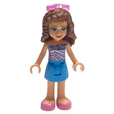 Minifigure Olivia - Lavender Top, Dark Azure Skirt del set 41430
