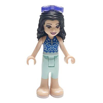 Minifigure Emma - Blue Top, Light Aqua Trousers del set 41430