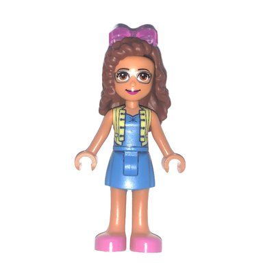 Figurine Olivia - Bright Light Yellow Jacket, Dark Azure Skirt, Glasses du set 41429