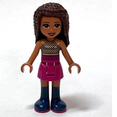 Figurine Andrea - Black/Gold Top, Magenta Skirt du set 41427