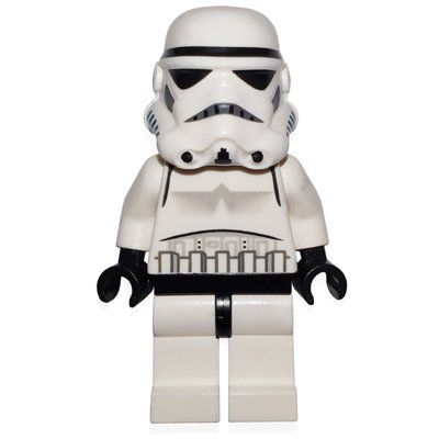 Minifigura Stormtrooper, Plain Light Nougat Head, Black Lines on Nose Vent del set 6211