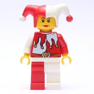 Figurine Jester, Woman, Red and White du set 9349