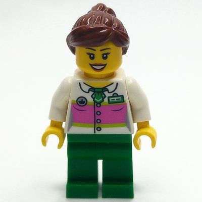 Figurine White Torso, Green Legs, Reddish Brown Hair du set 10684