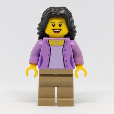 Figurine Lavender Torso, Dark Tan Legs, Black Hair du set 10257