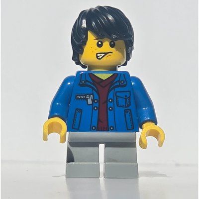 Figurine Kid - Blue Torso, Light Bluish Grey Legs, Black Hair du set 10247