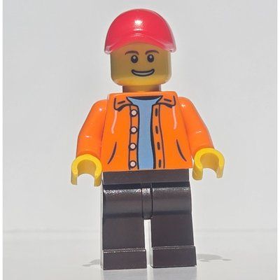 Figurine Orange Torso, Dark Brown Legs, Red Cap du set 10247