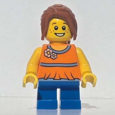 Figurine Kid - Orange Torso, Blue Legs, Dark Orange Hair du set 10247