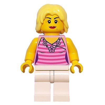 Figurine Bright Pink Torso, White Legs, Bright Light Yellow Hair du set 10247