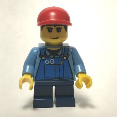 Figurine Kid - Medium Blue Torso, Dark Blue Legs, red Cap du set 10196