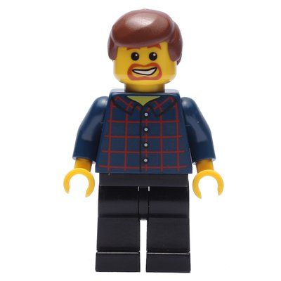 Figurine Dark Blue Torso, Black Legs, Reddish Brown Hair du set 10196